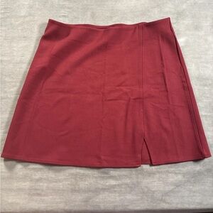 H&M Burgundy Women's Skirt Medium With a 3 inch Slit